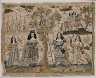 查理二世国王的复辟，1665年（丝绸刺绣） 作者 英语学校